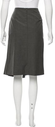Dries Van Noten Wool Knee-Length Skirt