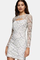 Thumbnail for your product : Topshop Lace Bodycon Cut Out Mini Dress