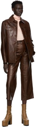 Dries Van Noten Brown Leather Jacket