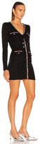 Thumbnail for your product : Self-Portrait Lurex Knit Mini Dress in Black