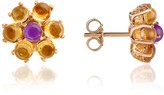 Thumbnail for your product : Forzieri Amethyst and Citrine Flower 18K Gold Earrings
