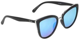 Quay Women's Mirrored My Girl QW-000065-BLK/BLUE Cat Eye Sunglasses