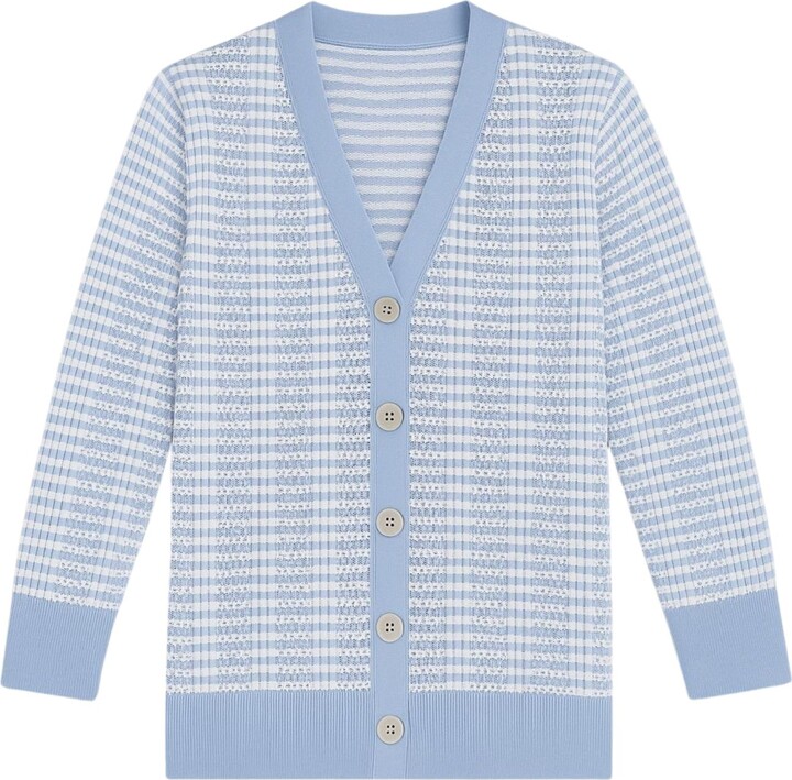 Blue Mohair Cardigan ShopStyle