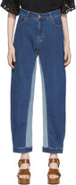 Thumbnail for your product : See by Chloe Blue Striped Denim Jeans