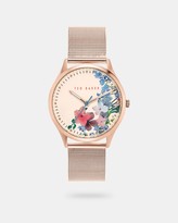 Thumbnail for your product : Ted Baker Floral Dial Mesh Strap Watch