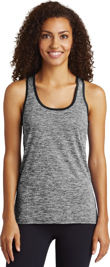 Ladies Posicharge Electric Heather Racerback Tank Top Lst396