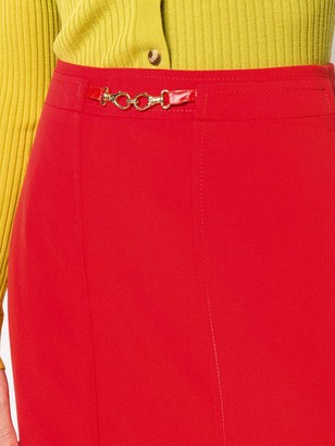 Céline Pre-Owned Hook Detail Straight Skirt