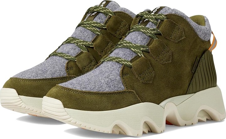 Sorel Kinetictm Impact Caribou Plus Waterproof Women's Snow Shoes Utility Green/Light Aloe : 10 B - Medium, Rubber/Suede