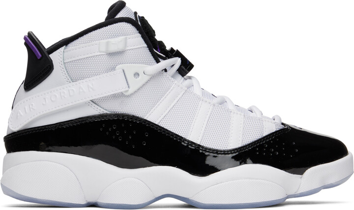 white and black jordan 6 rings