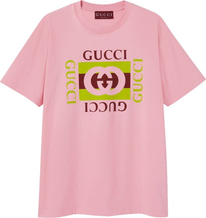 Gucci Logo Printed Crewneck Jersey T-Shirt