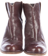 Thumbnail for your product : Barbara Bui Leather Round-Toe Ankle Boots