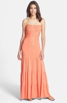 Thumbnail for your product : Sky Crochet Lace Trim Jersey Maxi Dress