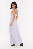 Thumbnail for your product : Nasty Gal Womens Don't Take Any Slit V-Neck Maxi Dress - Blue - 14