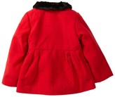 Thumbnail for your product : London Fog Faux Fur Trim Coat (Little Girls)