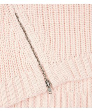 New Look Teens Shell Pink Ribbed Double Zip Front Jumper