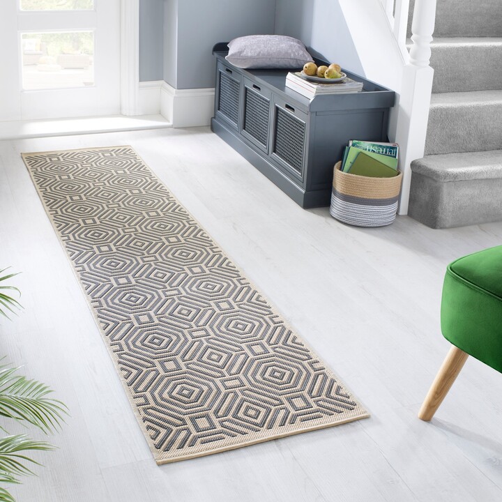 Dunelm Vita Indoor Outdoor Runner Beige and Grey ShopStyle Rugs