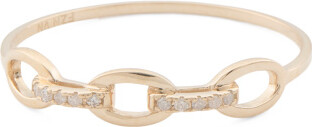 TJMAXX 14Kt Gold Petite Diamond Mariner Band Ring, Diamond/Gold