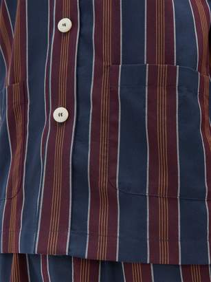 Nufferton - Uno Striped Cotton Pyjamas - Mens - Navy Multi