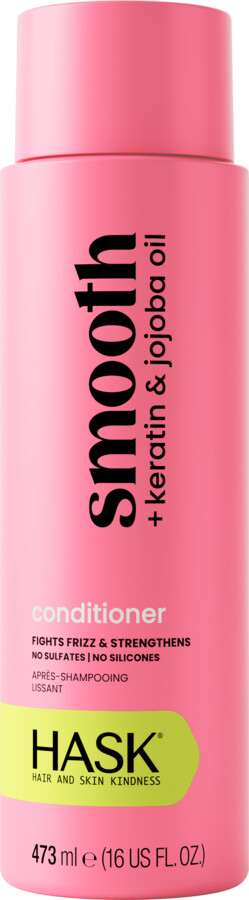 Hask Smooth + Keratin & Jojoba Oil Conditioner, 16 fl oz