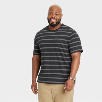 Men's Big & Tall Short Sleeve Striped Novelty T-Shirt - Goodfellow & Co™  Black - ShopStyle