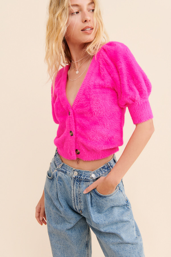 for love and lemons fuzzy cardigan