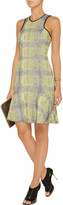 Thumbnail for your product : Yigal Azrouel Leather-trimmed snake jacquard dress