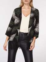Thumbnail for your product : Black Palm Leaf Print Lace Cover Up