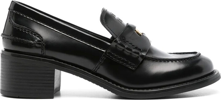 Miu Miu Brushed Leather Penny Loafers