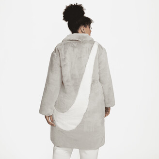 long grey nike coat