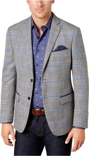 Tallia TalliaMensHoundstoothSportCoatblackwhite38Regular