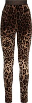 Leopard-Print Jacquard Leggings 