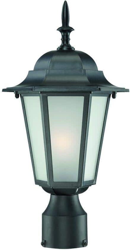 Acclaim Lighting Camelot 1-Light Matte Black Outdoor Post-Mount Light Fixture