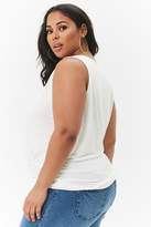 Thumbnail for your product : Forever 21 Plus Size Slub Knit Keyhole Twist-Front Top