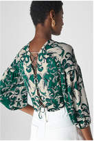 Thumbnail for your product : Whistles Vivian Baroque Print Silk Top