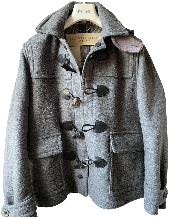 burberry gray wool coat