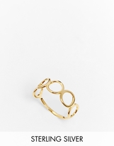 Thumbnail for your product : ASOS Gold Plated Sterling Silver Open Circle Ring