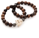 Thumbnail for your product : Hipchik Couture Wooden Buddha Bracelet Set