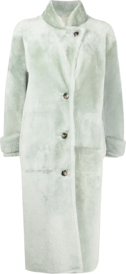 Yves Salomon Button-Up Mid-Length Coat