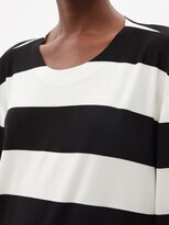 Thumbnail for your product : Norma Kamali Striped Jersey Long-sleeved T-shirt - Black Stripe