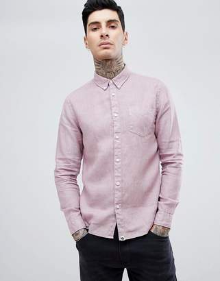 Pretty Green slim fit button down shirt in pink