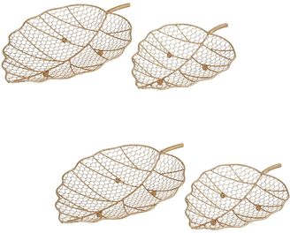 Amalfi by Rangoni Gold Leaves Basket (Set of 4)