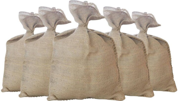 59 in. x 22 in. 10 oz.Heavy duty Burlap Sand Bags for Flood Water Barrier, Erosion Control-Sand Not Included (5-Pack)