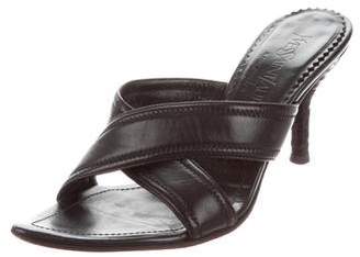 Saint Laurent Leather Slide Sandals