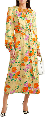 Dries Van Noten Floral-jacquard Midi Wrap Dress