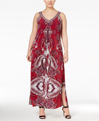 INC International Concepts Plus Size Printed Maxi Dress, Only at Macy's