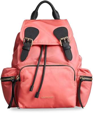 Burberry The Medium Rucksack in Technical Nylon and Leather