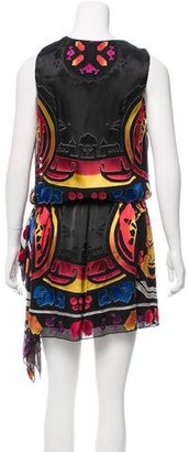 Anna Sui Sleeveless Printed Knee-Length Dress