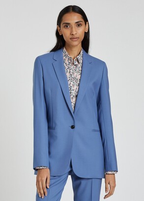 Paul Smith A Suit To Travel In - Women's Powder Blue Wool Travel Blazer -  ShopStyle