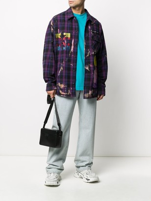 Off-White Kiss over embroidered oversized shirt