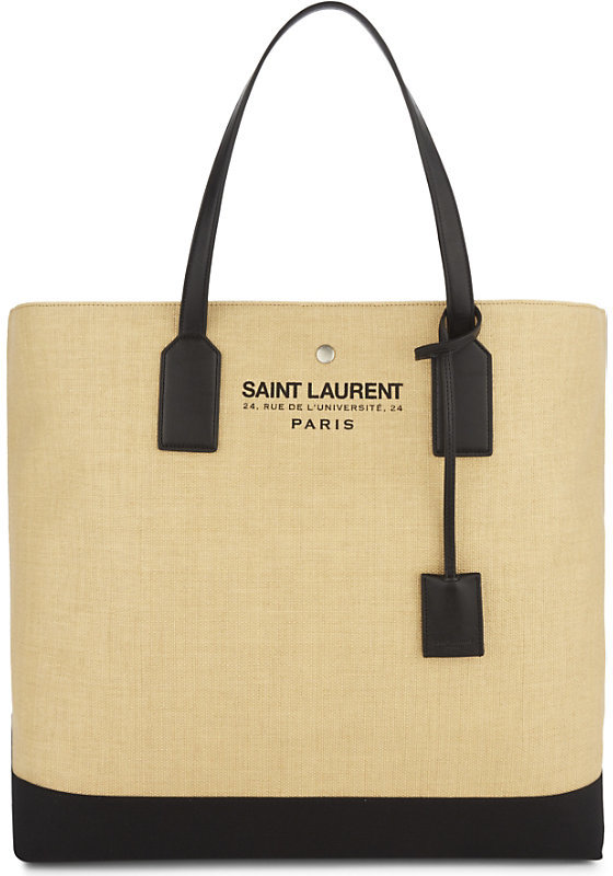 Saint Laurent Beach woven shopper bag - ShopStyle